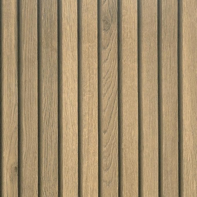 VEELIKE Natural Oak Wood Slat Wallpaper Peel and Stick Light Wood Panel Look by VEELIKE