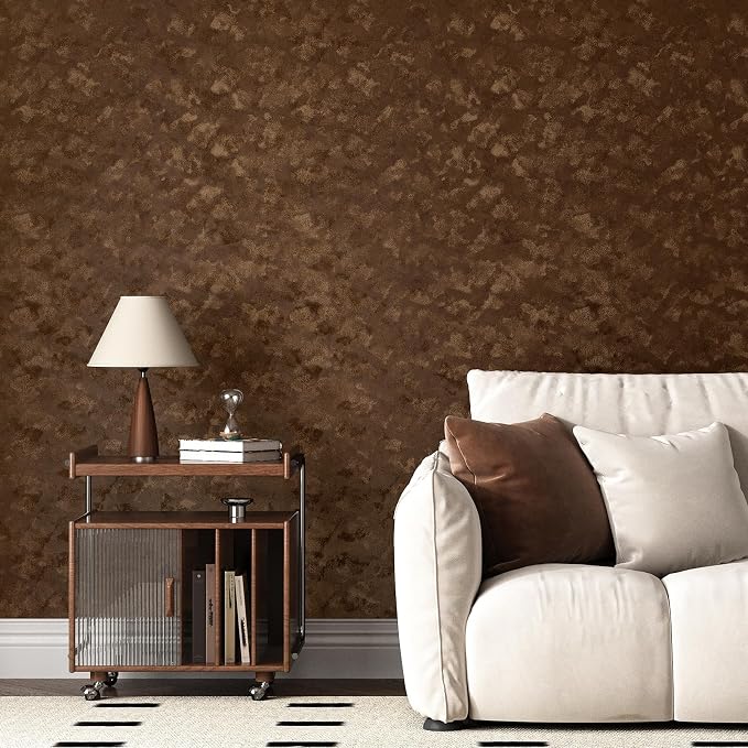 Wallercity Brown Peel and Stick Flocking Fabric Contact Paper - Image 4