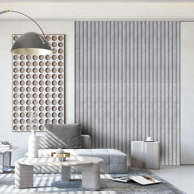 OUZUGIE WPC Acoustic Slat Wall Paneling, Living Room, TV Background, Study Room - Image 2