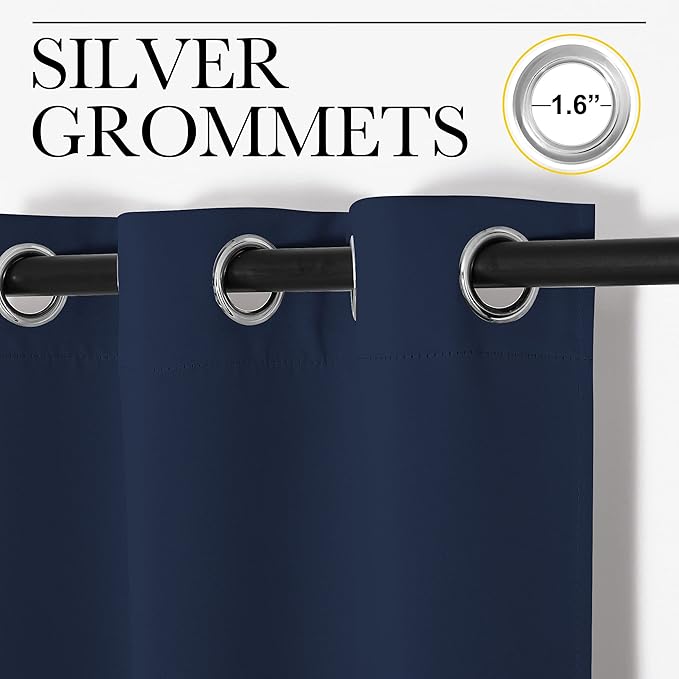NICETOWN Bedroom Blackout Curtains Panels, 1 Pair, 55 inches by 94 Inch - Image 2