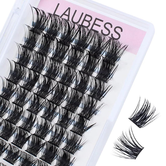 Lash Clusters 72pcs Individual Lashes Wispy Cluster Lashes Reusable Eyelash Clusters DIY Eyelash Extension Soft Individual Lash Extension Supplies (01-0.07D, 16mm)