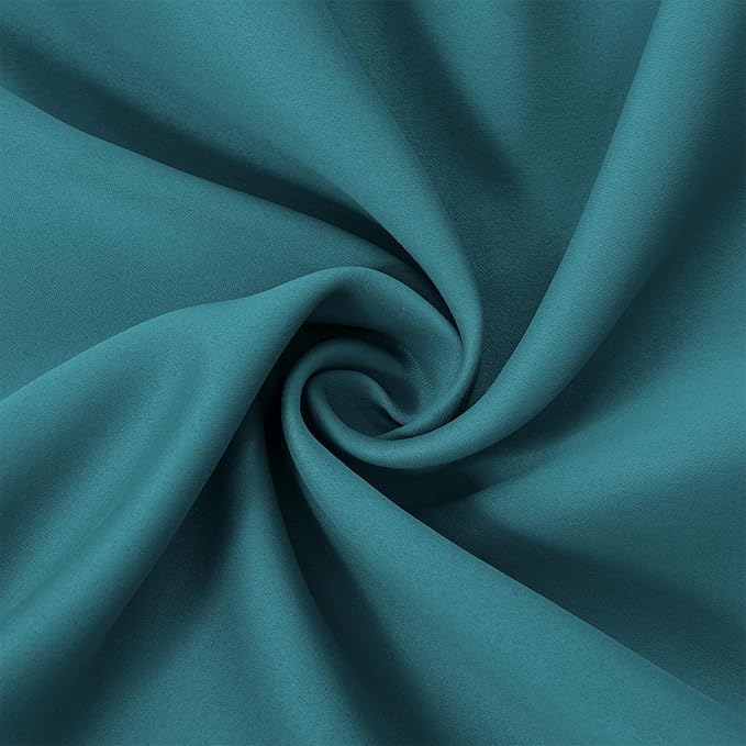 LEMOMO Sea Teal Blackout Curtains 40 x 63 Inch Length/Set of 2 Curtain - Image 5