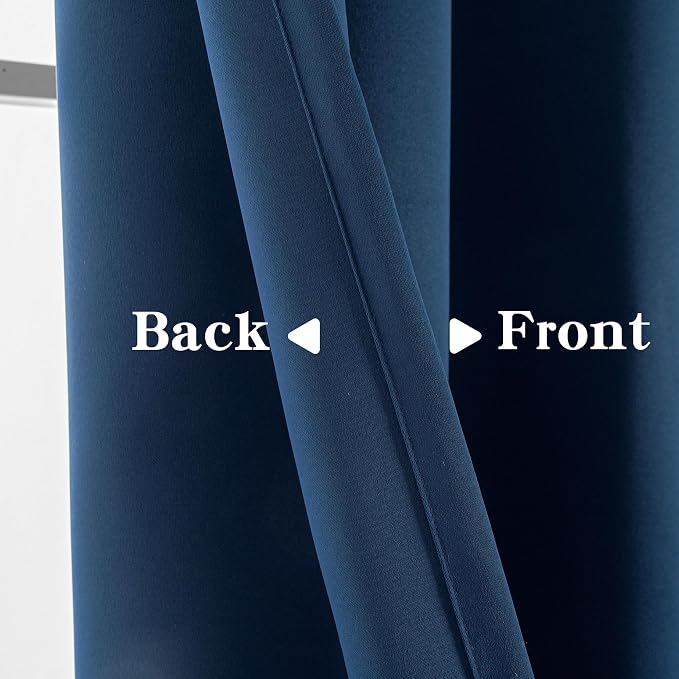 IGEMAEVE Blackout Curtains 72 Inch Length 2 Panels Set, Rod Pocket Energy - Image 4