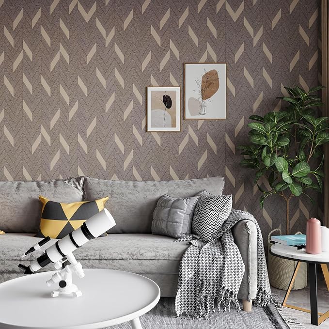 BOMENG Herringbone Peel & Stick Wallpaper - Image 2