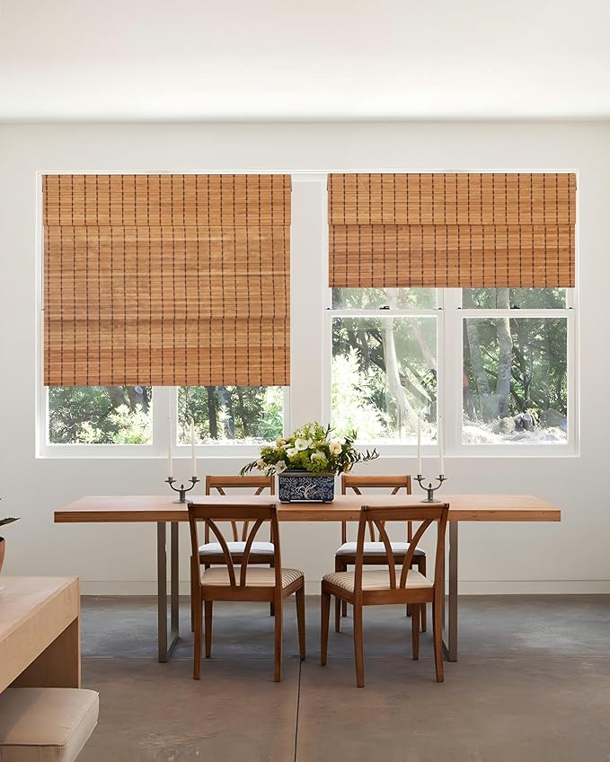 30''W X 72''H Cordless Bamboo Roman Shades - Image 7