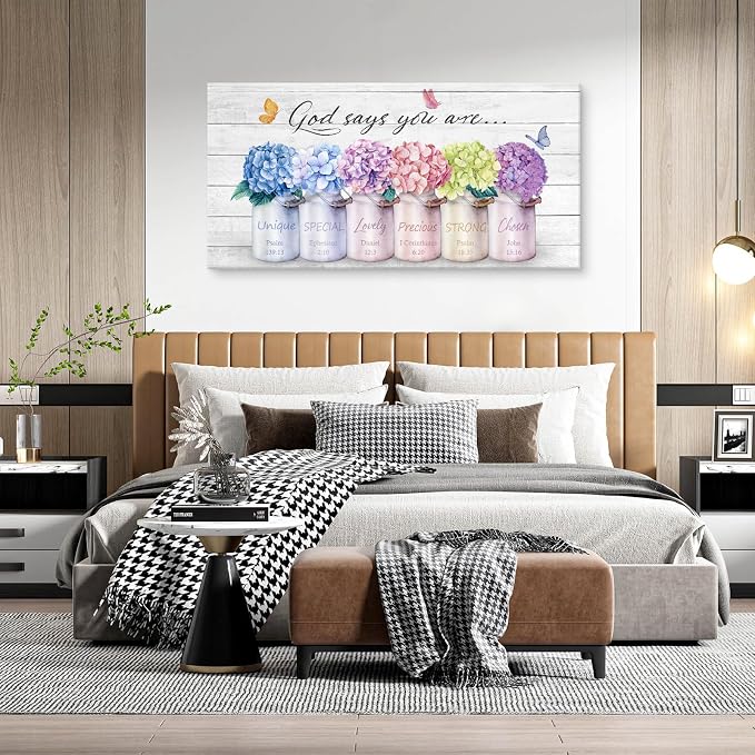 Cao Gen Decor ArtH43075 Inspirational Bible Verse Wall Art: God Says You Are - Image 8
