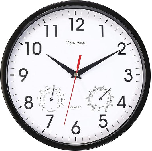 Wall Clock, Sweep Silent Movement Accurate Clocks by Vigorwise
