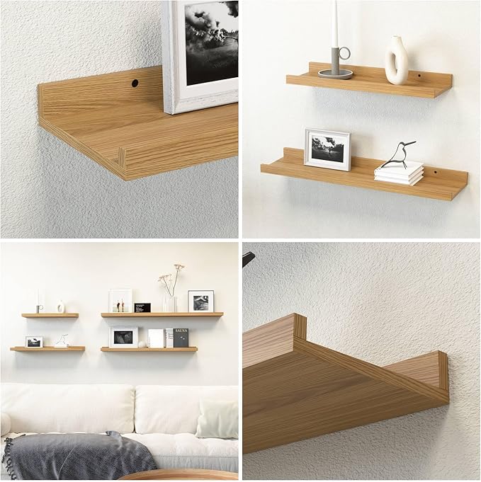 Boswillon 23.6 Inches Long Floating Shelves, 2 Set Modern Wall Shelf - Image 4