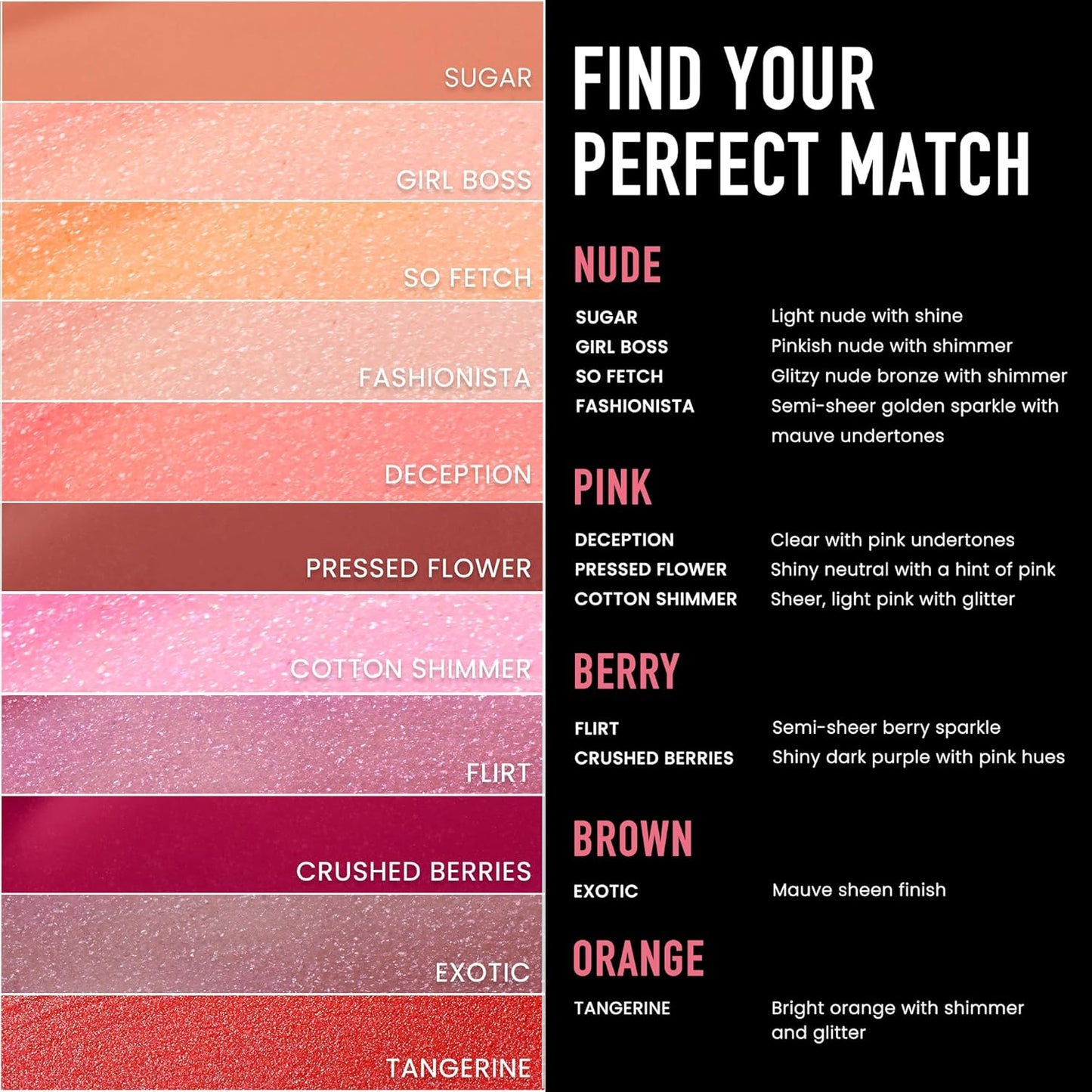 Frankie Rose Cosmetics Lip Gloss | Non-Sticky Formula, Long Lasting Gloss Shimmer, Bold Pigment & Hydrating Gloss of Lips, Crushed Berries Glossy Lip Gloss, 20g