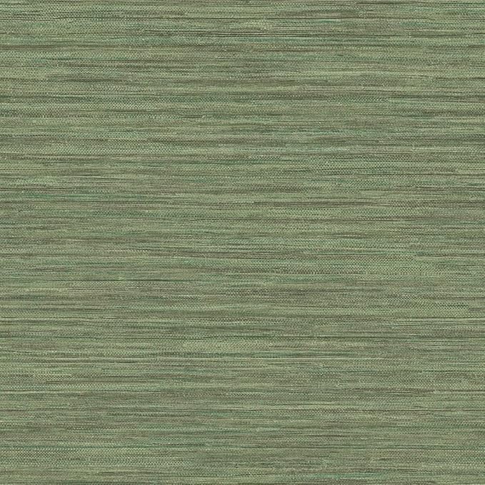 Tempaper Textured Green Horizontal Faux Grasscloth Removable Peel and Stick by TempaperCo