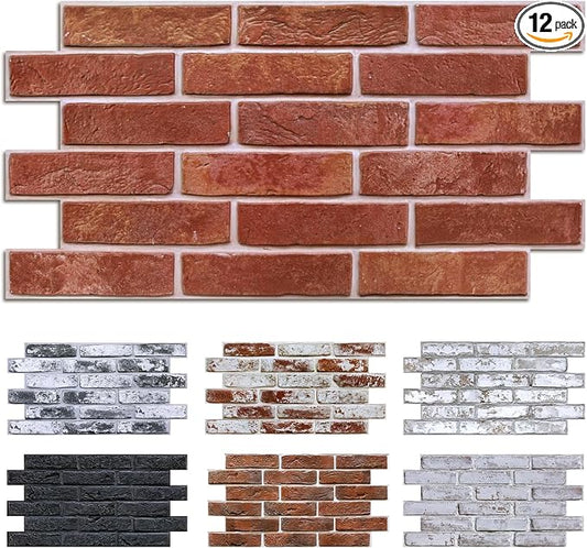 Commomy 3D Brick Wall Panels Peel and Stick by CommomyDecor