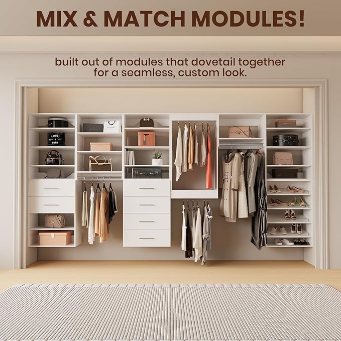 ROOMTEC Modular Closet System, Modern Wooden Tower - Image 4
