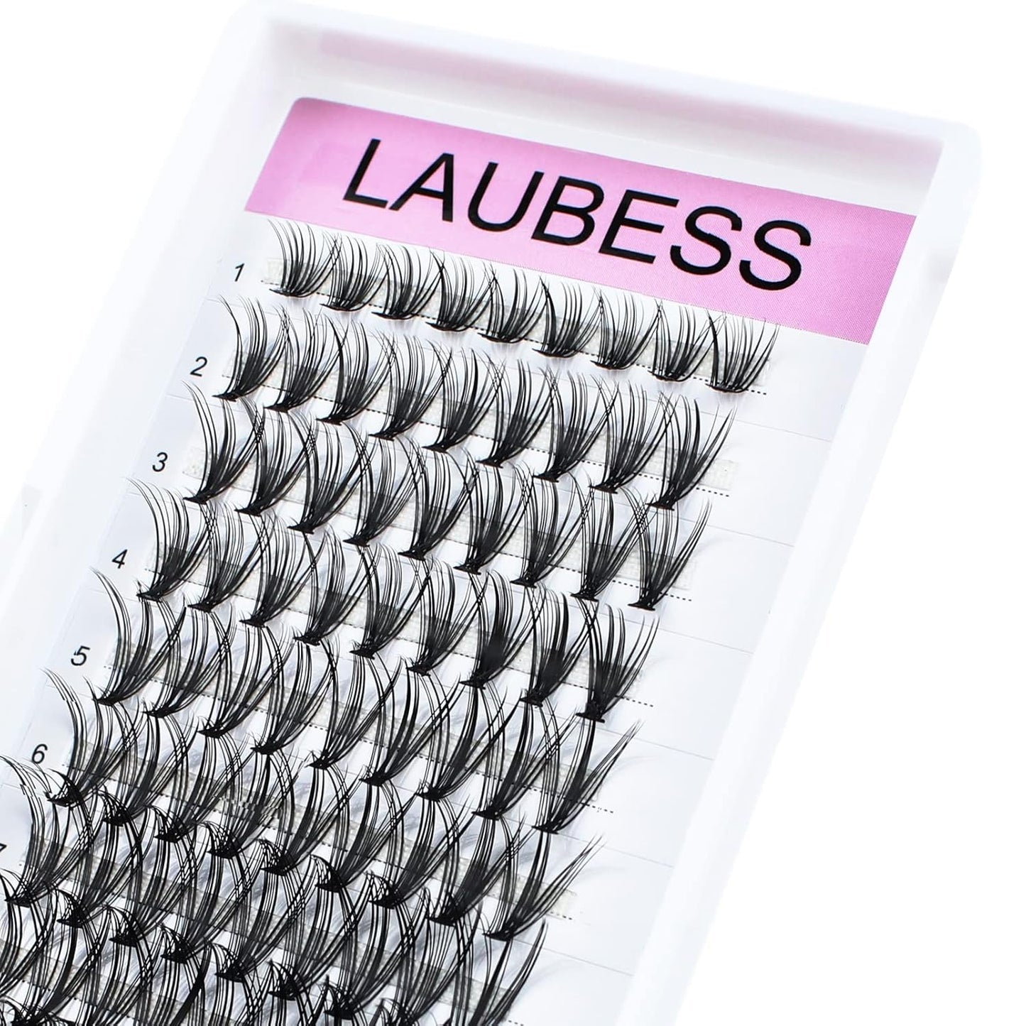 Eyelash Clusters LAUBESS Lash Clusters Individual Lashes Cluster Eyelash Extensions DIY at Home Waterproof Cluster Lashes (20D-D-13)