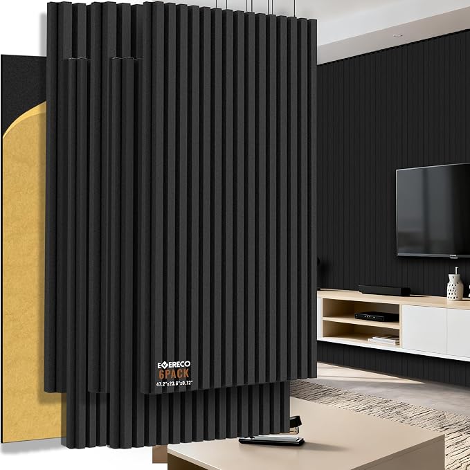 EVERECO 6 Pack Acoustic Panels Dual-Layer Thickened-47.2"x23.6"x0.72" by Unknown