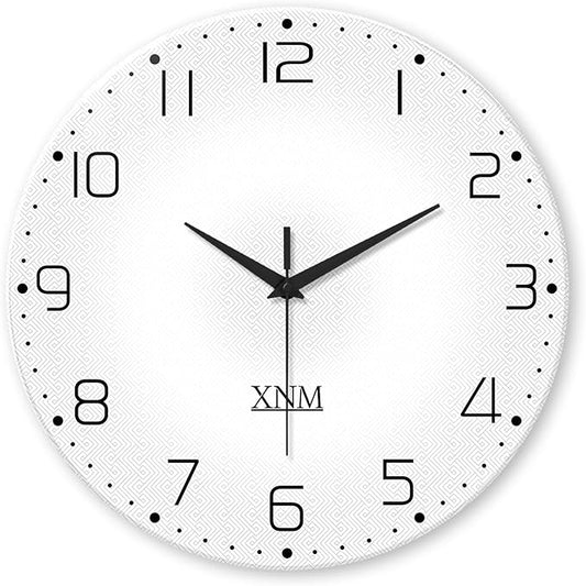 XNM Small Modren Minimalist Glass Wall Clocks Battery Operated 12 Inch Simple by XNMwallclock