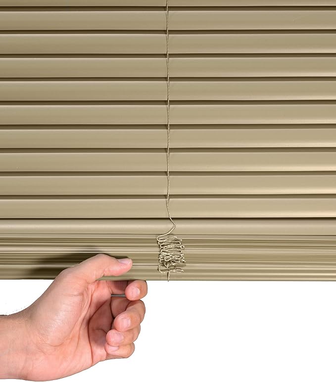CHICOLOGY Mini Blinds for Indoor Windows – 22"W x 60"H, Cappuccino Horizontal - Image 4