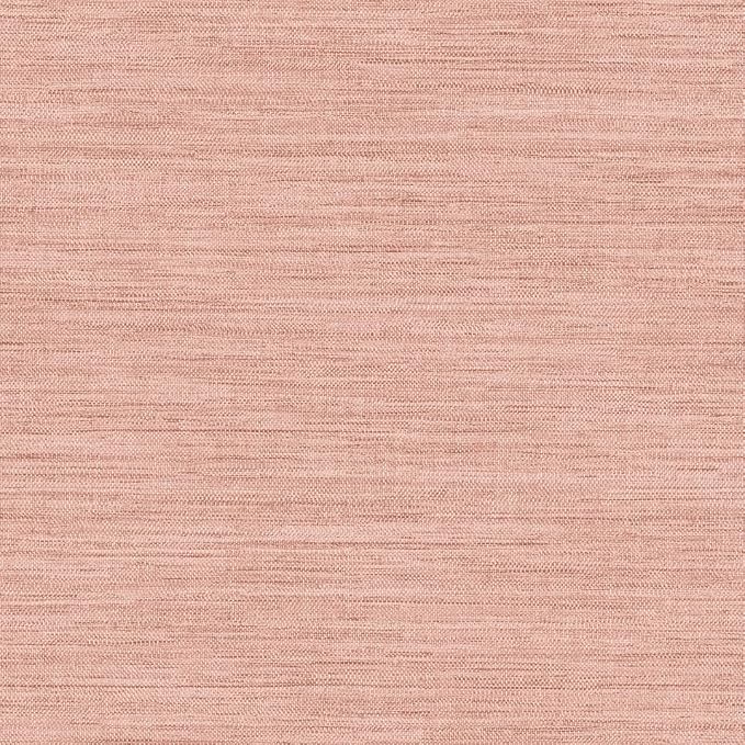 Tempaper Textured Salmon Pink Horizontal Faux Grasscloth Removable Peel and by TempaperCo