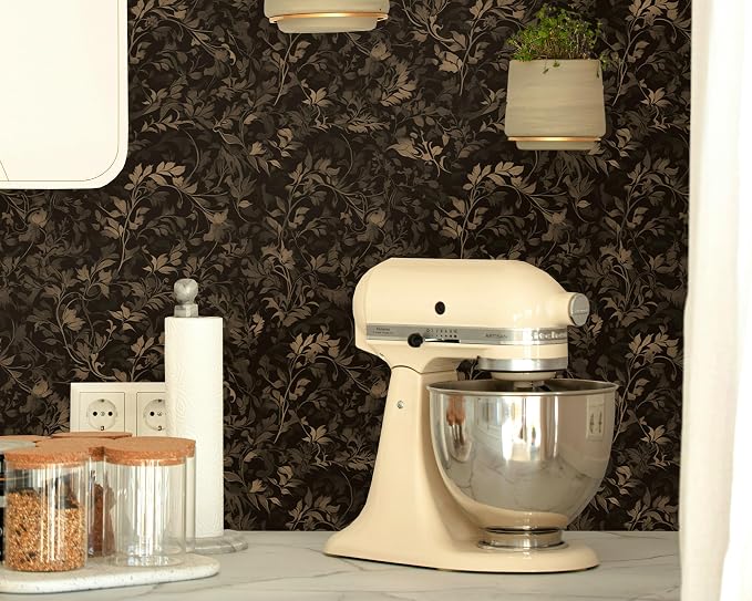 FLFK Peel and Stick Wallpaper Black Gothic Wall Paper - Image 5