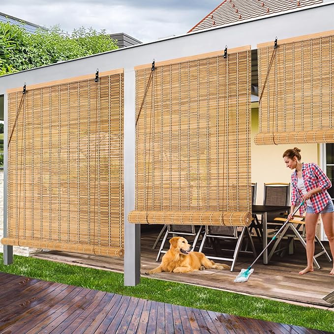 23x48 Inch Bamboo Blinds for Interior Windows, Light-Filtering & Privacy - Image 2