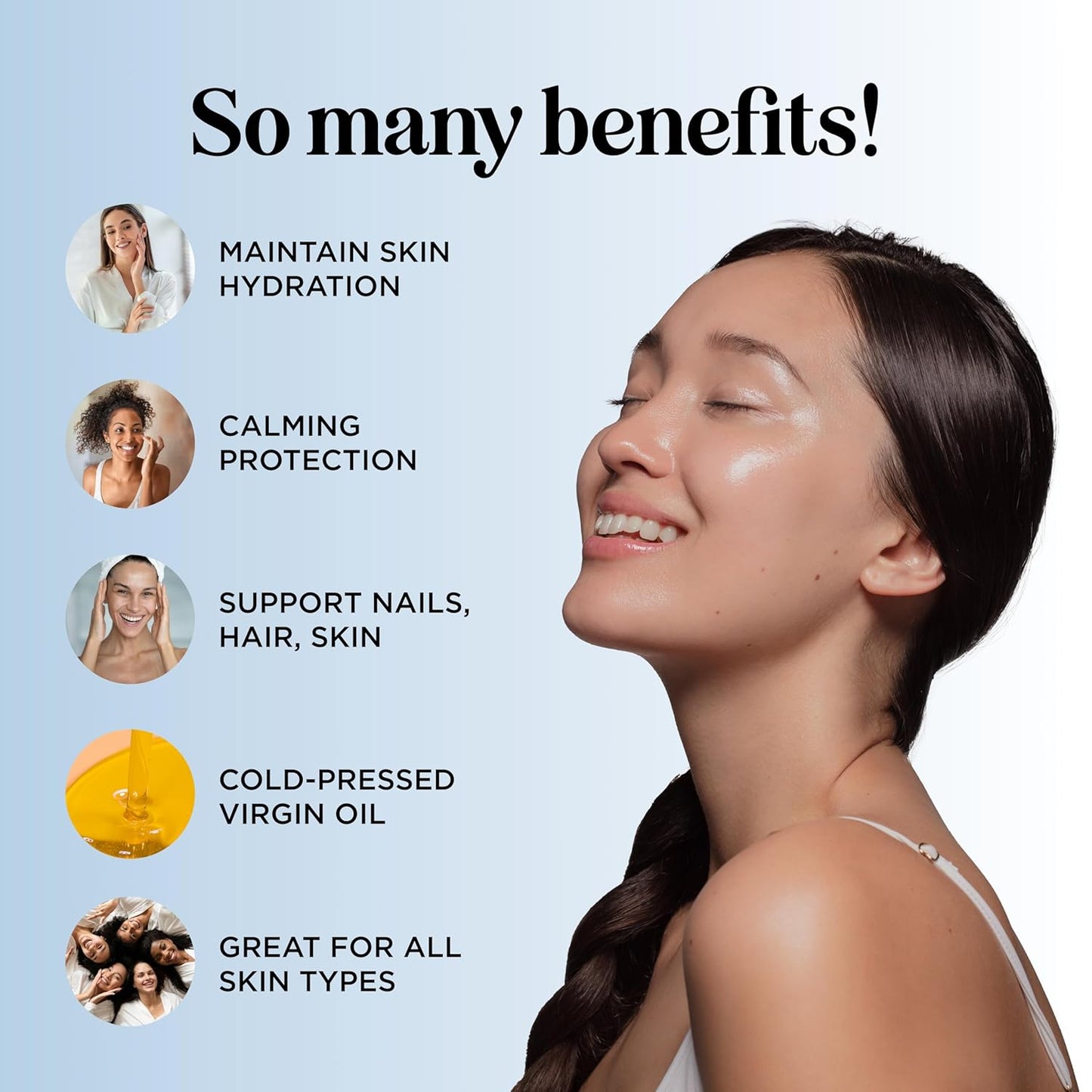Organic Moringa Oil for Hair and Skin - Cold Pressed Virgin Unrefined Natural Pure USDA Organic Hair Oil for Dry Damaged Hair and Ultra Hydrating Face Oil - Carrier Oil for Essential Oils (2 Pack)