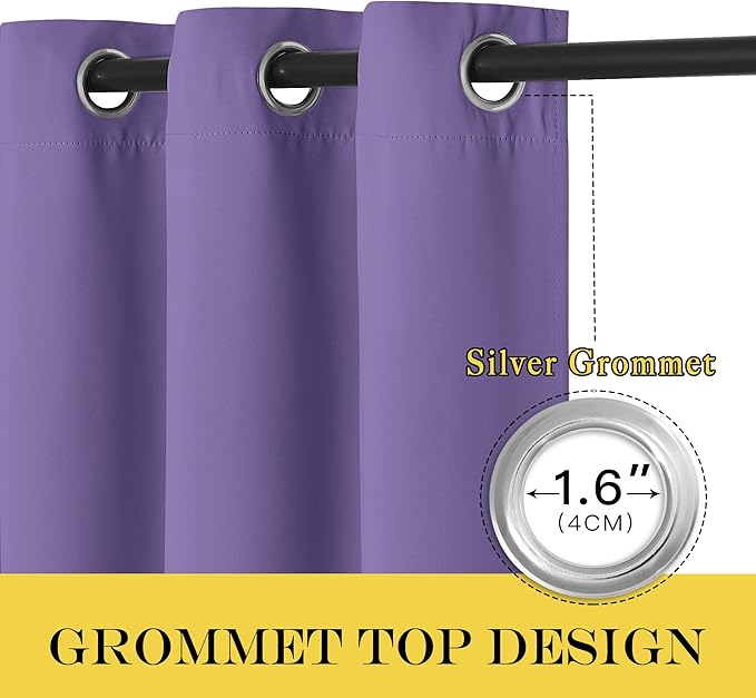 NICETOWN Lilac Purple Blackout Curtains - Image 5