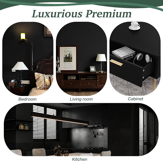Dimoon 236''x17.7'' Black Peel and Stick Wallpaper Contact Paper Modern Self - Image 5
