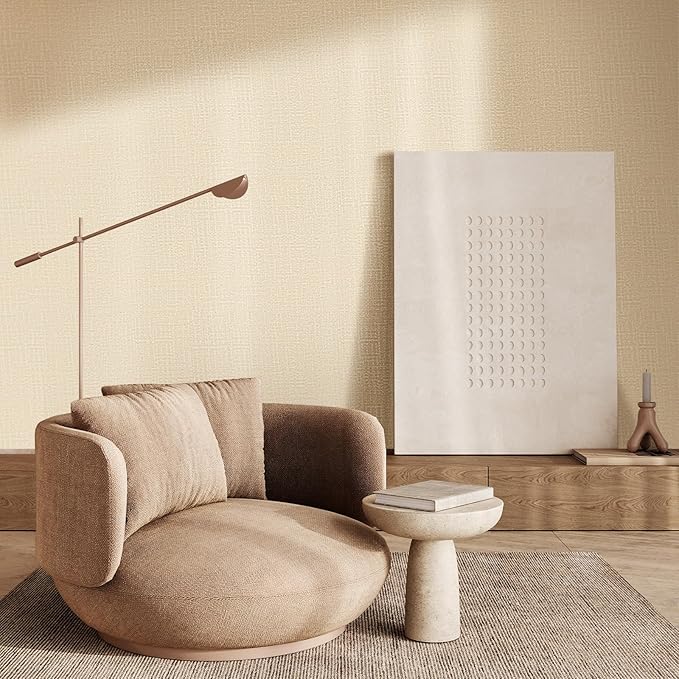 WADILE Grasscloth Peel and Stick Wallpaper 15.7in x 787.4in, Textured Contact - Image 3