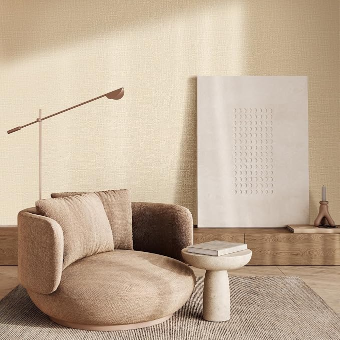 WADILE Grasscloth Peel and Stick Wallpaper 23.6in x 236in, Textured Contact - Image 3