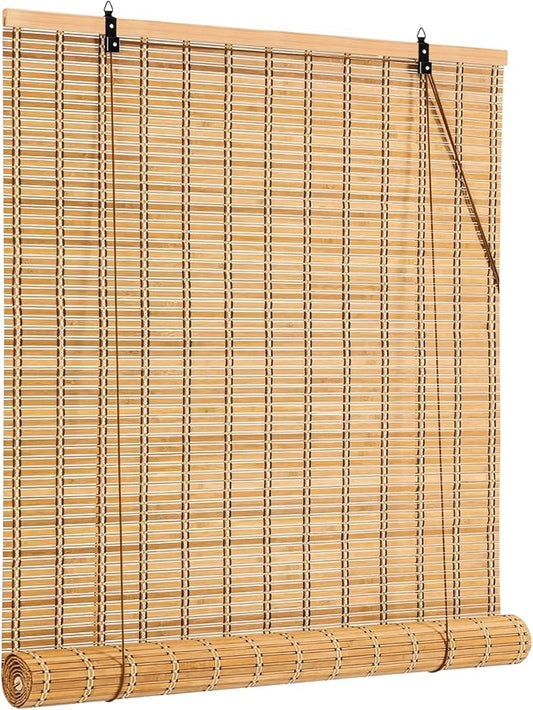23x48 Inch Bamboo Blinds for Interior Windows, Light-Filtering & Privacy by IMSGVIFO
