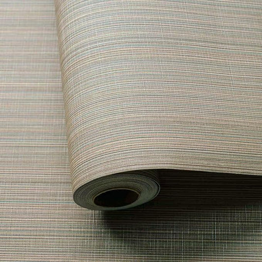 YXTII 20.8" x 393.7" Peel and Stick Wallpaper Grasscloth, Thick Brown Textured by YXTII