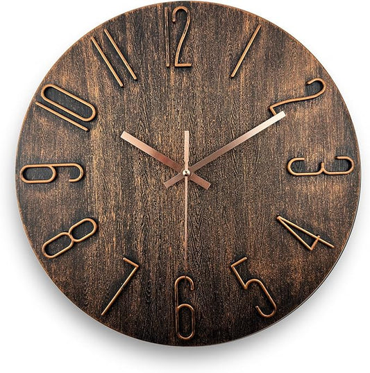 Wall Clock, Silent Clock, Wall Clocks Battery Operated， 12 inch Modern Wall by Fapugh
