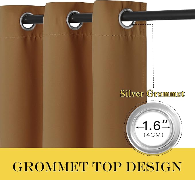 NICETOWN Bedroom Curtain 63 inch Length - Image 3