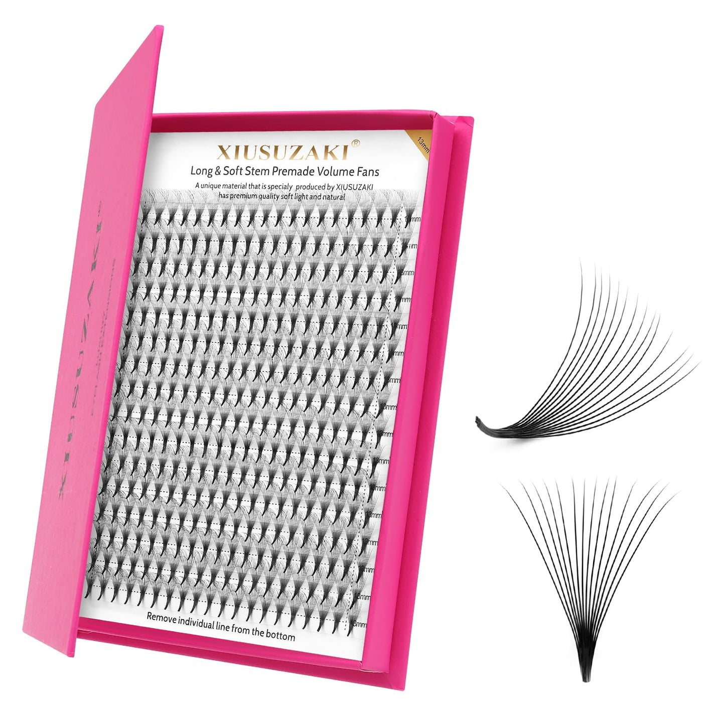 Premade Fans Eyelash Extensions 14D Volume Lash Extensions 0.03 Thickness Eyelash Extension D Curl Premade Lash Fans Mix 9-16mm Fluffy Soft Handmade Lash Fan(14D-0.03-D,9-16mm)