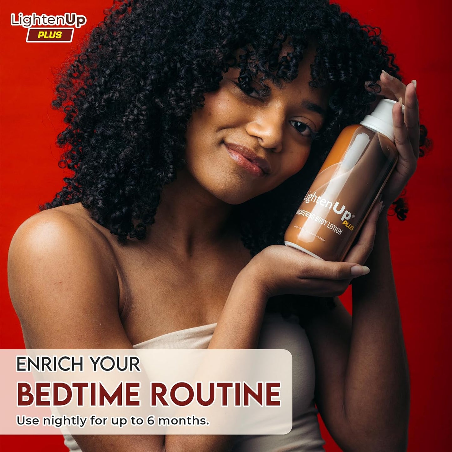 OMIC Lighten-Up Skin Brightening Lotion - 13.5 Fl oz / 400ml - Moisturizing, Hydrating Body Lotion for Body, Knees, Elbows, Hands, Underarms, with Jamaican Castor Oil and Shea Butter