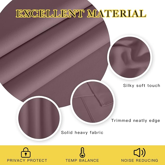 NICETOWN Blackout Doorway Curtain Drape 78 inch Long - Image 2