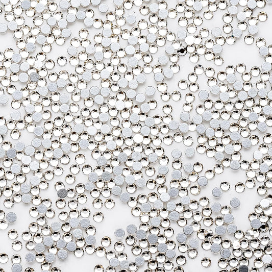 3000Pcs White Crystal Rhinestones,Glass Flatback Rhinestones Mini Gemstones for Nail Face Makeup Art Crafts Clothes Decoration -(SS6,2.0mm,White)