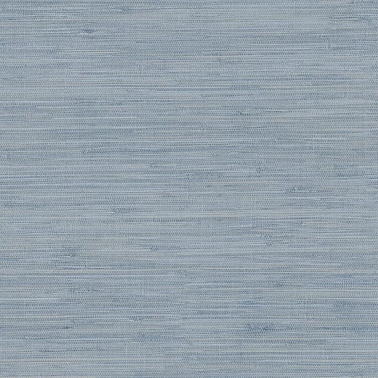 Chesapeake Blue Faux Grasscloth Wallpaper by Chesapeake