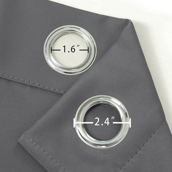 LEMOMO Blackout Curtains 66 x 84 inch/Frost Grey Curtains Set of 2 - Image 6