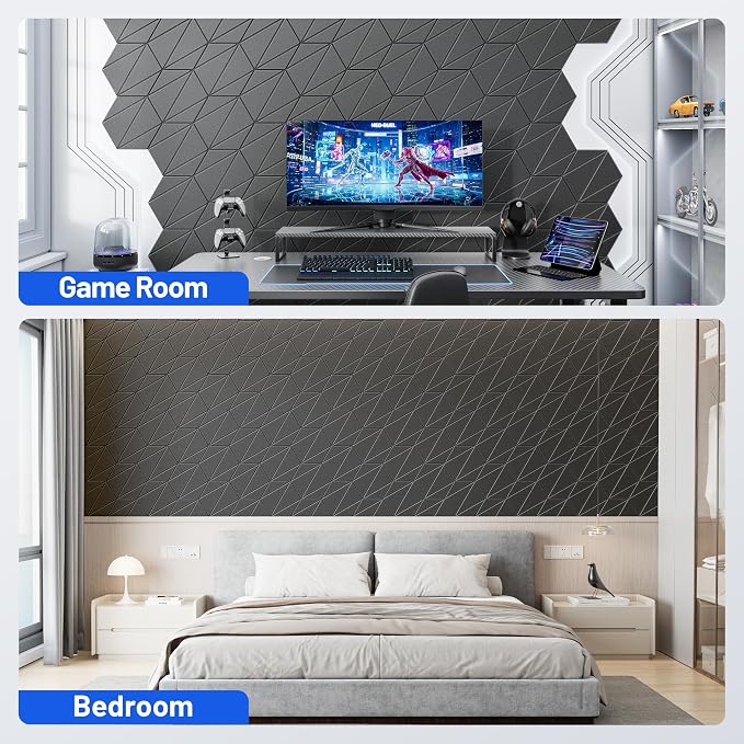 12 Pack Acoustic Panels with Self-Adhesive 12"X10"X0.4" Sound Proof Foam Panels - Image 7