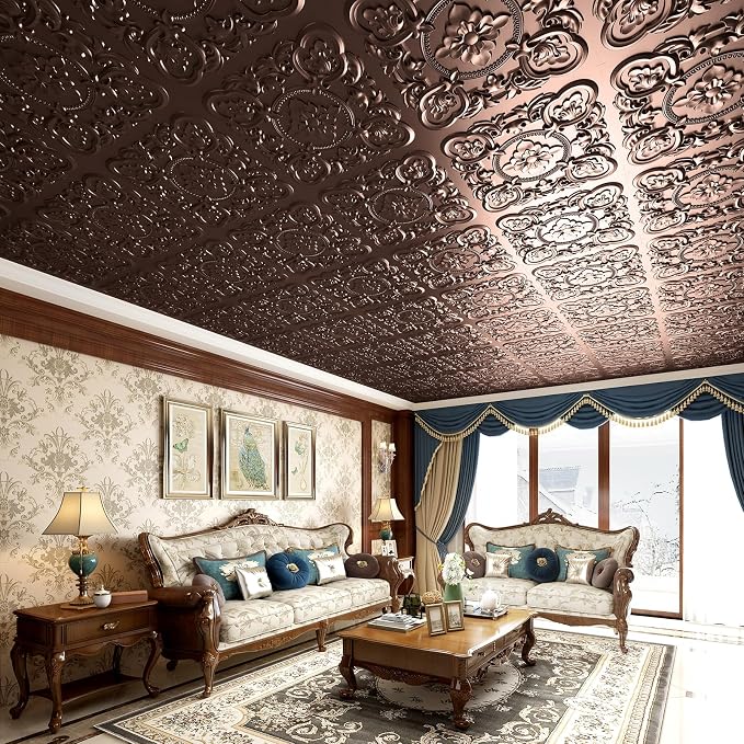 Art3dwallpanels 12 Pack Drop Ceiling Tiles, 24 x 24 Inch High Grade PVC 3D Wall - Image 6