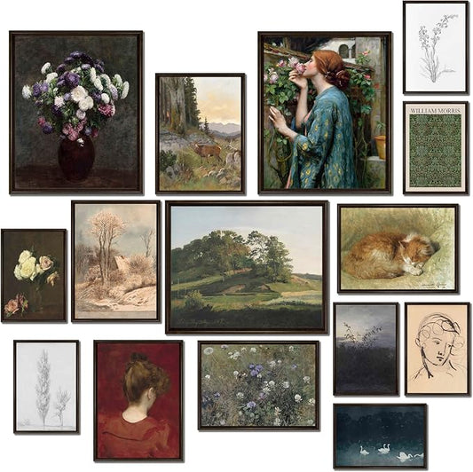 LANCHI95 15PCS Vintage Wall Art Decor, French Country Gallery Wall Prints by LANCHI95