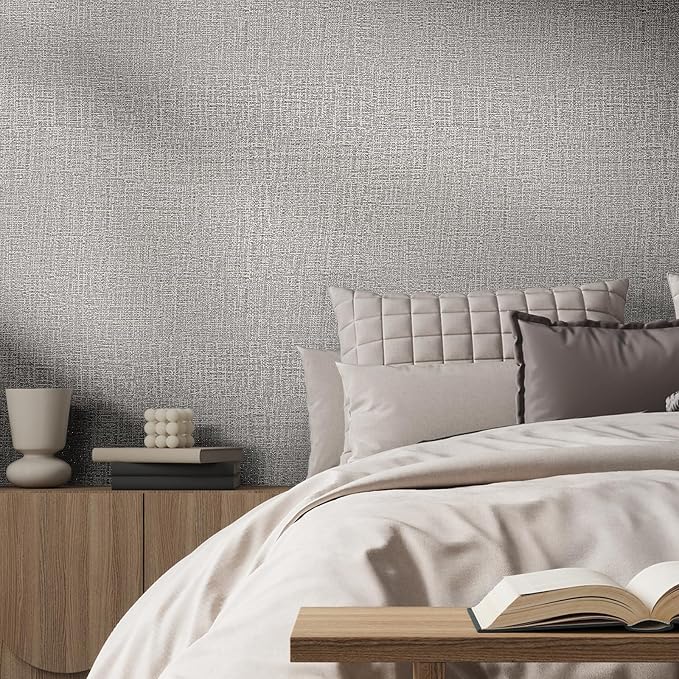 WADILE Grasscloth Peel and Stick Wallpaper 15.7in x 196.8in, Textured Contact - Image 2