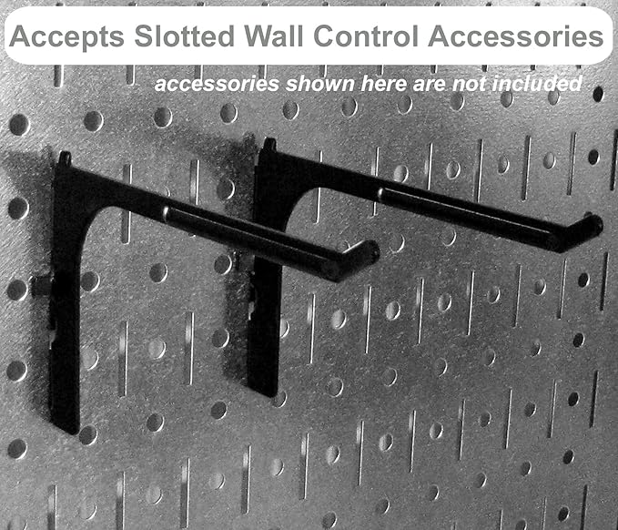Wall Control Pegboard 32in x 16in Yellow Metal Pegboard Tool Board Panel - Image 4