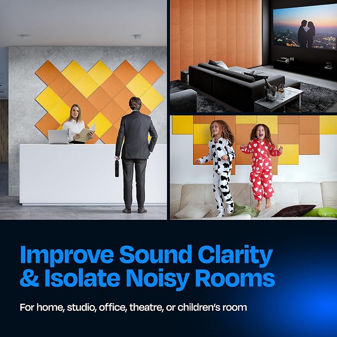 Acoustic Panels 12-Pack Soundproof Wall 12"X12"X0.4" - Image 4