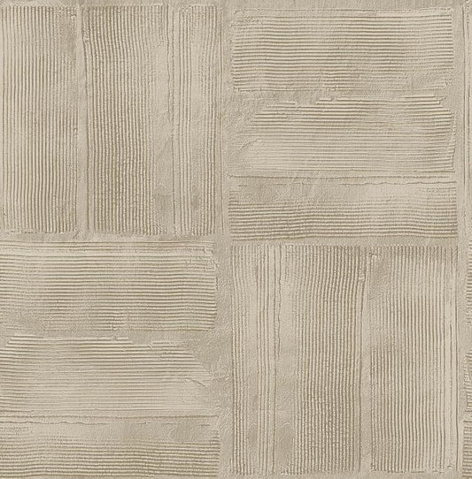 RoomMates Taupe Dimensional Square Plaster Peel and Stick Wallpaper, RMK12681PLW by RoomMates