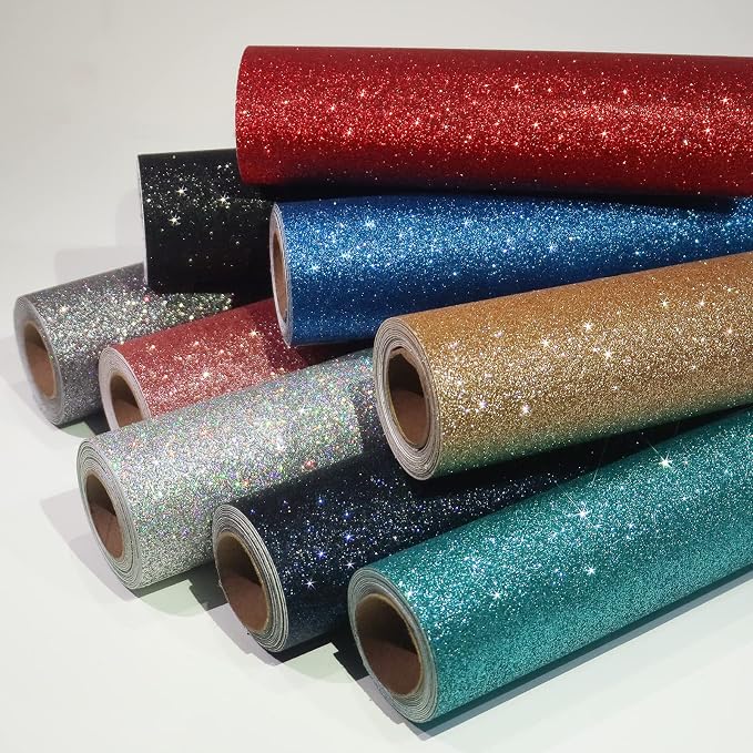 CRE8TIVE Glitter Wallpaper Border Sparkle Peel and Stick Wallpaper Fabric - Image 9