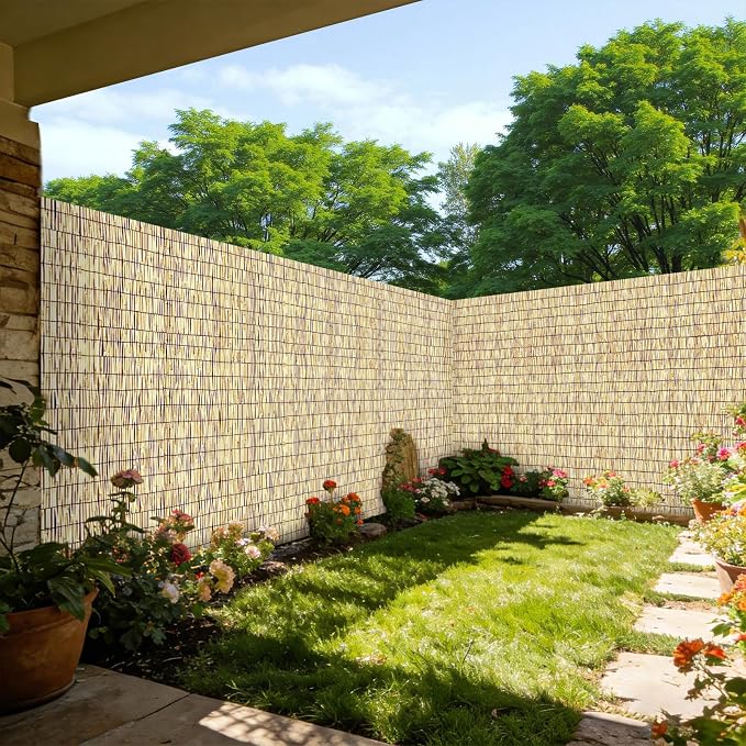Reed Fencing Rolls, Decorative Bamboo Fencing 5ft High Roll Reed Screen - Image 4