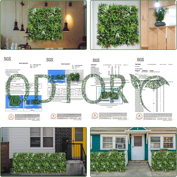 ODTORY Artificial Boxwood Topiary Hedges Panels: 20'' x 20'' 8P UV-Protected - Image 5