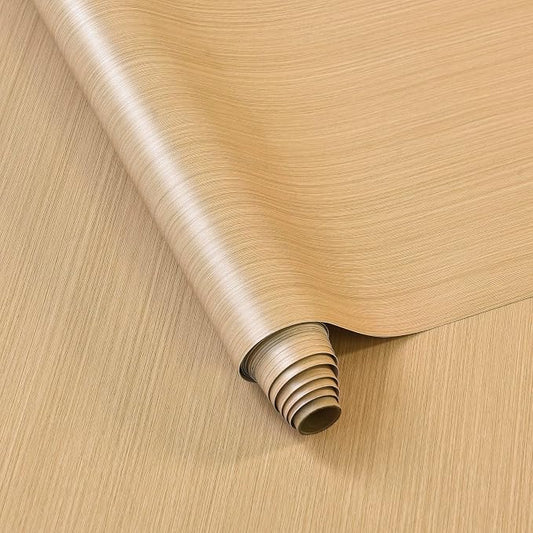 BOMENG Light Brown Wood Contact Paper Thick Oak Wood Wallpaper Peel and Stick by BOMENG