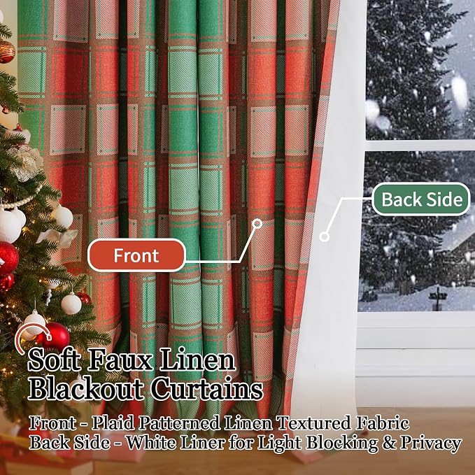 Lajode Plaid Curtains for Living Room - Image 5